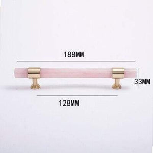 Natural Marble/Crystal + Brass T Bar Cabinet Handle And Knobs Kitchen Cupboard Door Pulls Furniture Handle Dresser Knob Hardware