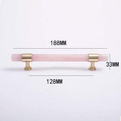 Natural Marble/Crystal + Brass T Bar Cabinet Handle And Knobs Kitchen Cupboard Door Pulls Furniture Handle Dresser Knob Hardware