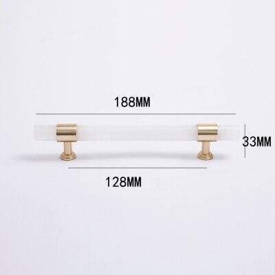 Natural Marble/Crystal + Brass T Bar Cabinet Handle And Knobs Kitchen Cupboard Door Pulls Furniture Handle Dresser Knob Hardware