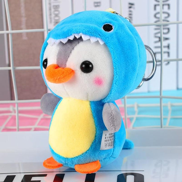 Planet Gates 12CM Cute Penguin Stuffed Plush Animal Pendant Keychain Doll Stroller Toys For Children Kids Small Mini Plush Toys Baby Gifts