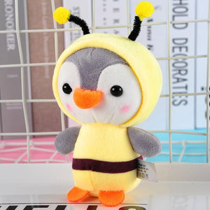 Planet Gates 12CM Penguin Stuffed Plush Animal Pendant Keychain Doll Stroller Toys For Children Kids Small Mini Plush Toys Baby Xmas Gift