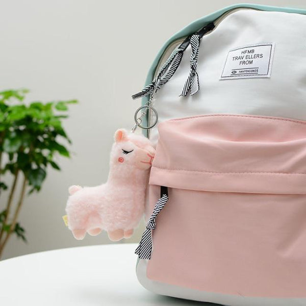 Planet Gates 12cm / Pink Cute mini alpaca smiling alpaca soft cotton animal plush stuffed doll toy keychain cartoon bag pendant kids girl birthday gift