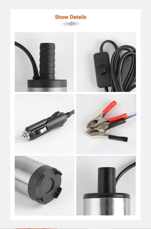 Planet Gates 12l/min 38/51MM Dc Electric Submersible Pump For Pumping Diesel Oil Water , Fuel Transfer Pump ,oil Suction Pump , 12 24 V Volt