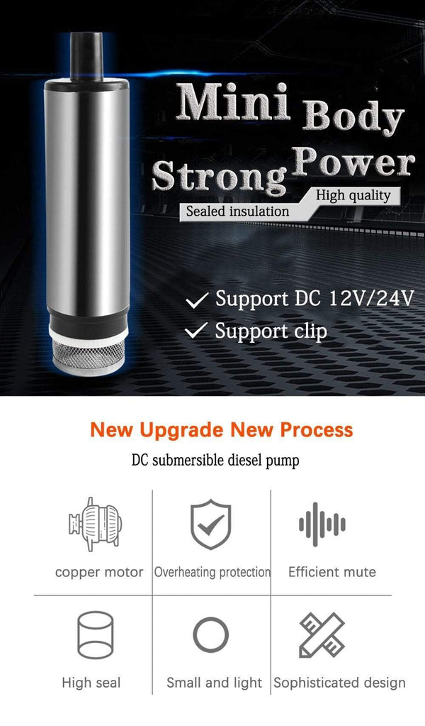 Planet Gates 12l/min 38/51MM Dc Electric Submersible Pump For Pumping Diesel Oil Water , Fuel Transfer Pump ,oil Suction Pump , 12 24 V Volt