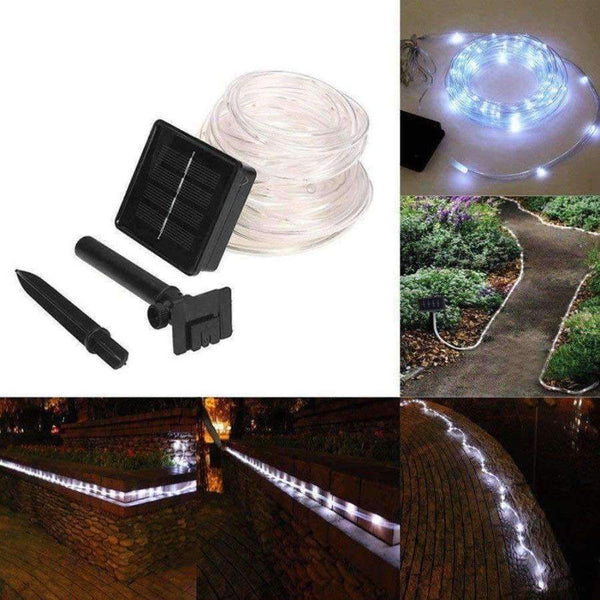Planet Gates 12M 100LEDs 7M 50 LED Solar Rope Tube String Lights Outdoor Garden Christmas Garland Led Globe Led Strip Fairy Light  Waterproof