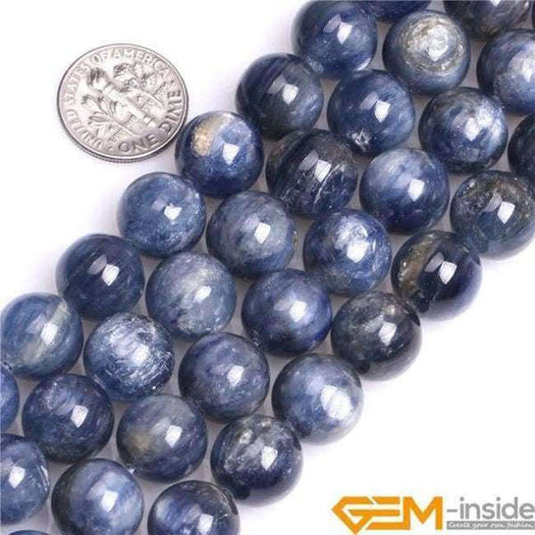 Planet Gates 12mm Round Blue Kyanite Beads,Selectable Size 4mm To 12mm,Fshion Jewelry Beads For Women Bracelet Making,Strand 15" Free Shipping