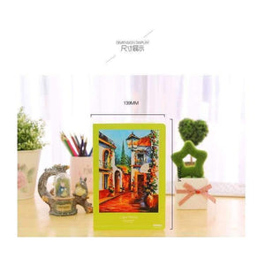Planet Gates 12pc/lot Color world Student notebook / car line A5 diary writing pad/fashion stitching book / notebook/Office supplier