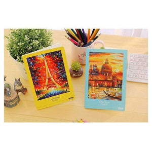 Planet Gates 12pc/lot Color world Student notebook / car line A5 diary writing pad/fashion stitching book / notebook/Office supplier