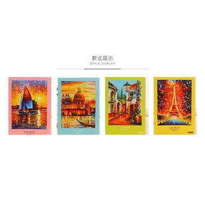 Planet Gates 12pc/lot Color world Student notebook / car line A5 diary writing pad/fashion stitching book / notebook/Office supplier