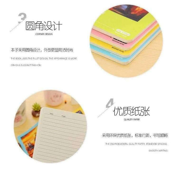 Planet Gates 12pc/lot Color world Student notebook / car line A5 diary writing pad/fashion stitching book / notebook/Office supplier