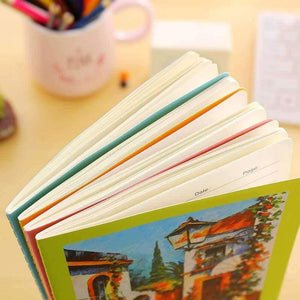 Planet Gates 12pc/lot Color world Student notebook / car line A5 diary writing pad/fashion stitching book / notebook/Office supplier