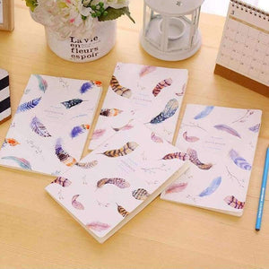 Planet Gates 12pc/lot  Colored feathers Student notebook / car line A5 diary writing pad/fashion stitching book / notebook/Office supplier