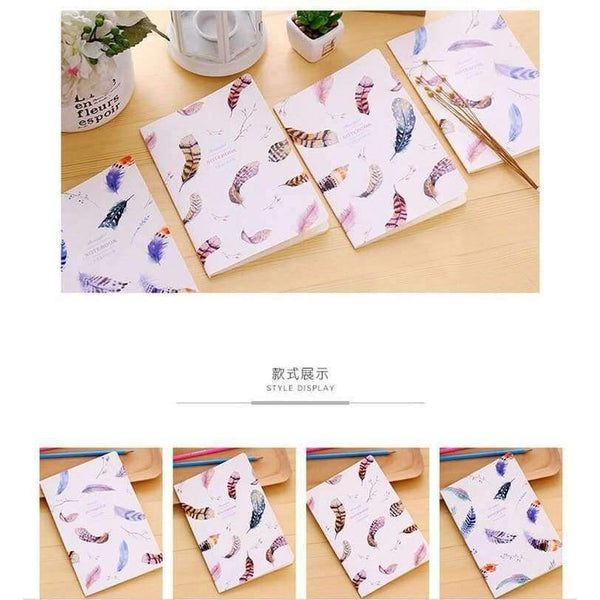 Planet Gates 12pc/lot  Colored feathers Student notebook / car line A5 diary writing pad/fashion stitching book / notebook/Office supplier