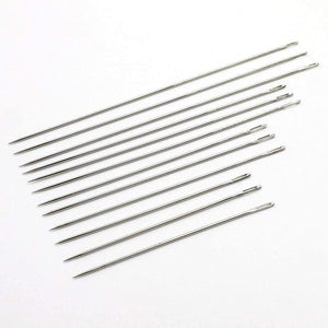 Planet Gates 12pcs 4size Hand Stitches Stainless Steel Embroidery Needle Needlework Knitting Needles Arts & Crafts Sewing Tools  4" 5" 6" 7"