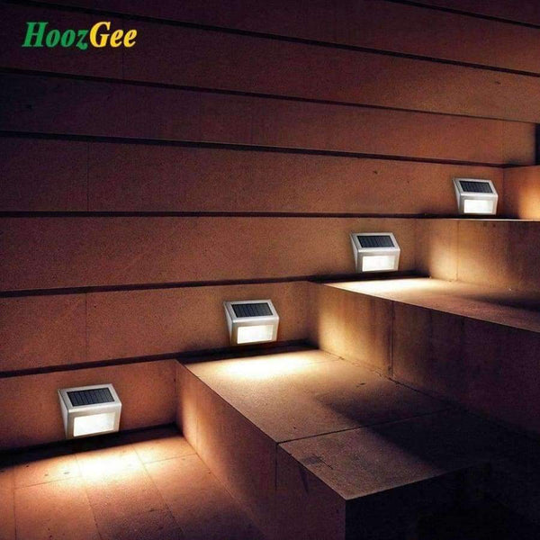 Planet Gates 12Pcs (6Pack) HoozGee Solar Lamp Outdoor Garden Step Lights Security Stairway Wall Path Light with 3 LED Beads Stair Deck Waterproof
