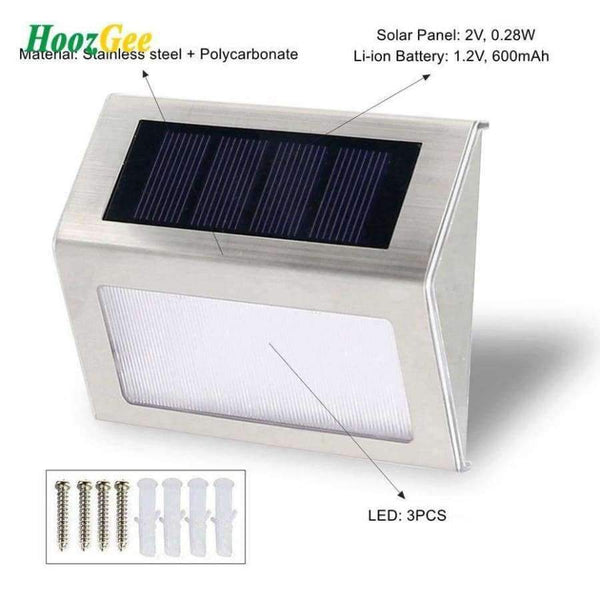Planet Gates 12Pcs (6Pack) HoozGee Solar Lamp Outdoor Garden Step Lights Security Stairway Wall Path Light with 3 LED Beads Stair Deck Waterproof