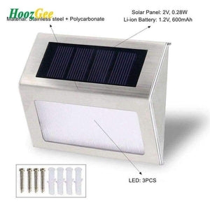 Planet Gates 12Pcs (6Pack) HoozGee Solar Lamp Outdoor Garden Step Lights Security Stairway Wall Path Light with 3 LED Beads Stair Deck Waterproof