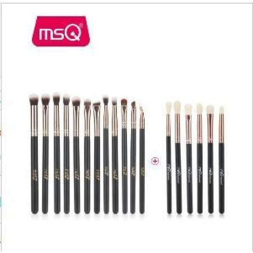 Planet Gates 12pcs+6pcs Eye Makeup Brushes Set Professional Eyeshadow Blending Make Up Brushes Soft Synthetic Hair Without Skin Hurt