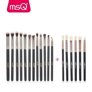 Planet Gates 12pcs+6pcs Eye Makeup Brushes Set Professional Eyeshadow Blending Make Up Brushes Soft Synthetic Hair Without Skin Hurt