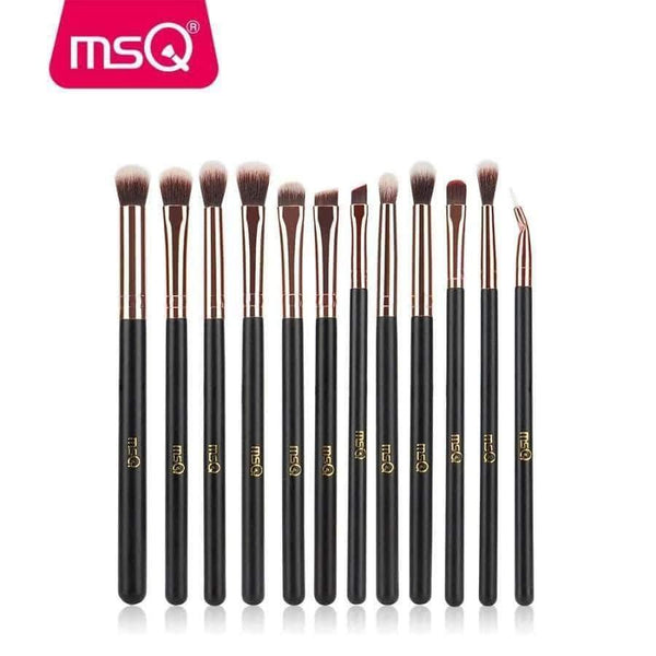 Planet Gates 12pcs+6pcs Eye Makeup Brushes Set Professional Eyeshadow Blending Make Up Brushes Soft Synthetic Hair Without Skin Hurt