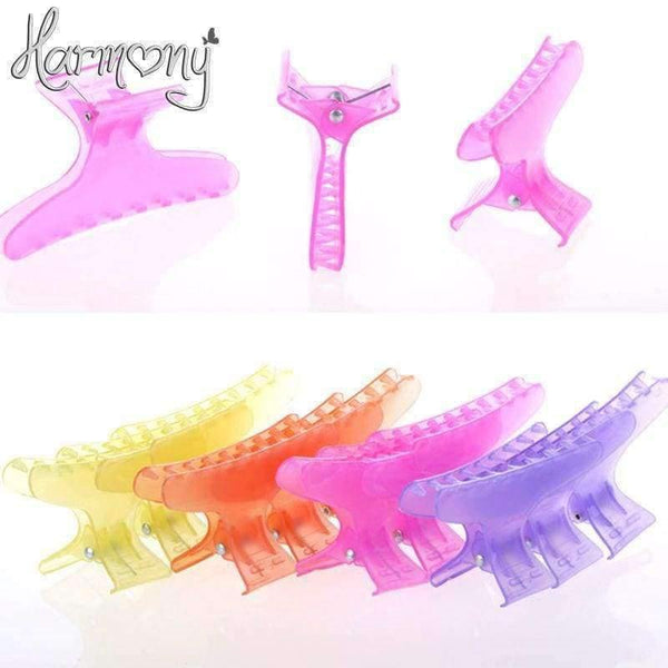 Planet Gates 12pcs colorful Salon Hair Clip Claw Section Styling Tools Hair Clip Clamps Care Hairpins Pro Butterfly Hairdressing Clip Tool