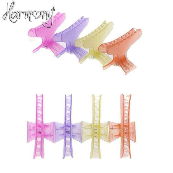 Planet Gates 12pcs colorful Salon Hair Clip Claw Section Styling Tools Hair Clip Clamps Care Hairpins Pro Butterfly Hairdressing Clip Tool