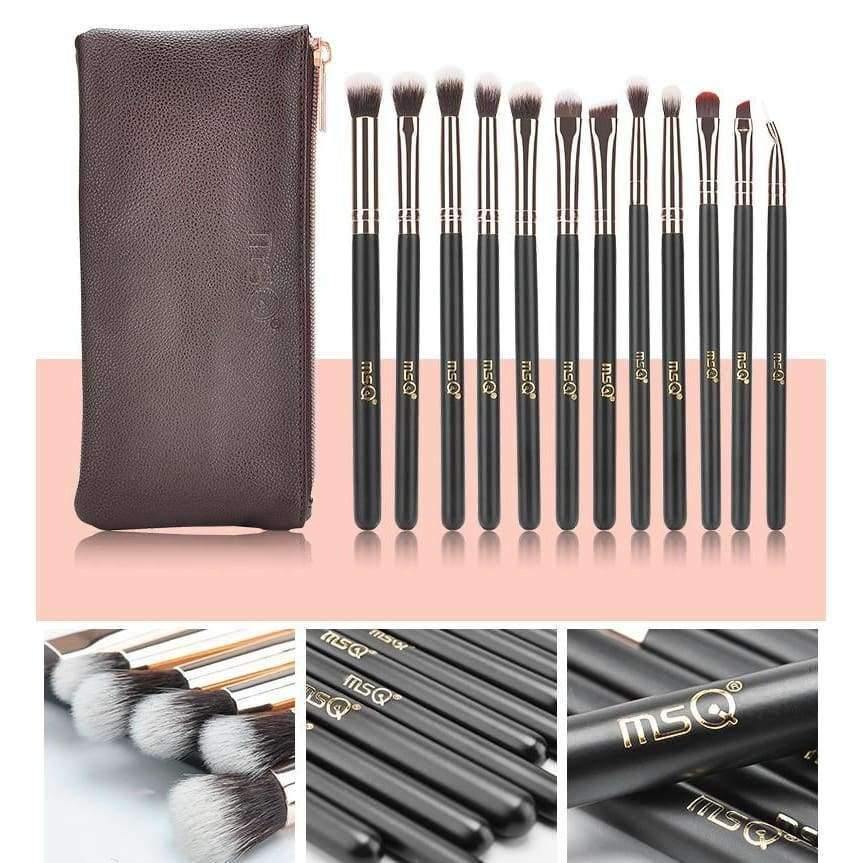 Planet Gates 12pcs Eyeshadow Makeup Brushes Set pincel maquiagem Pro Rose Gold Eye Shadow Blending Make Up Brushes Soft Synthetic Hair