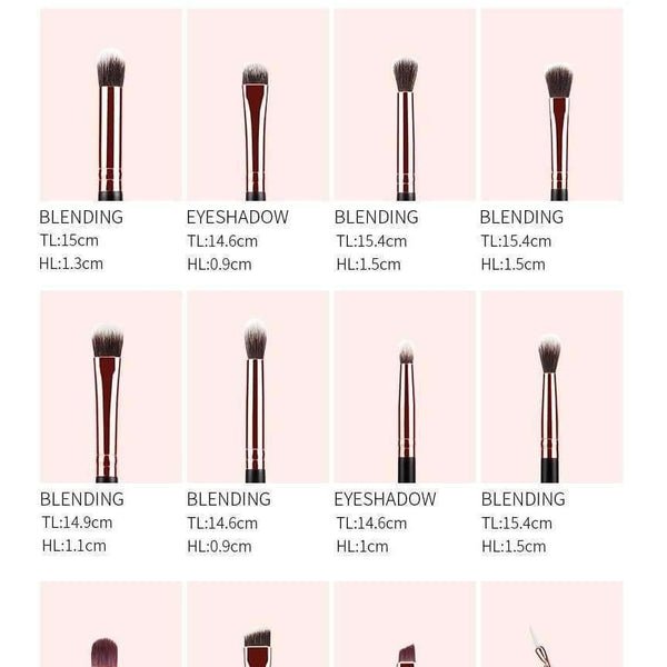 Planet Gates 12pcs Eyeshadow Makeup Brushes Set pincel maquiagem Pro Rose Gold Eye Shadow Blending Make Up Brushes Soft Synthetic Hair