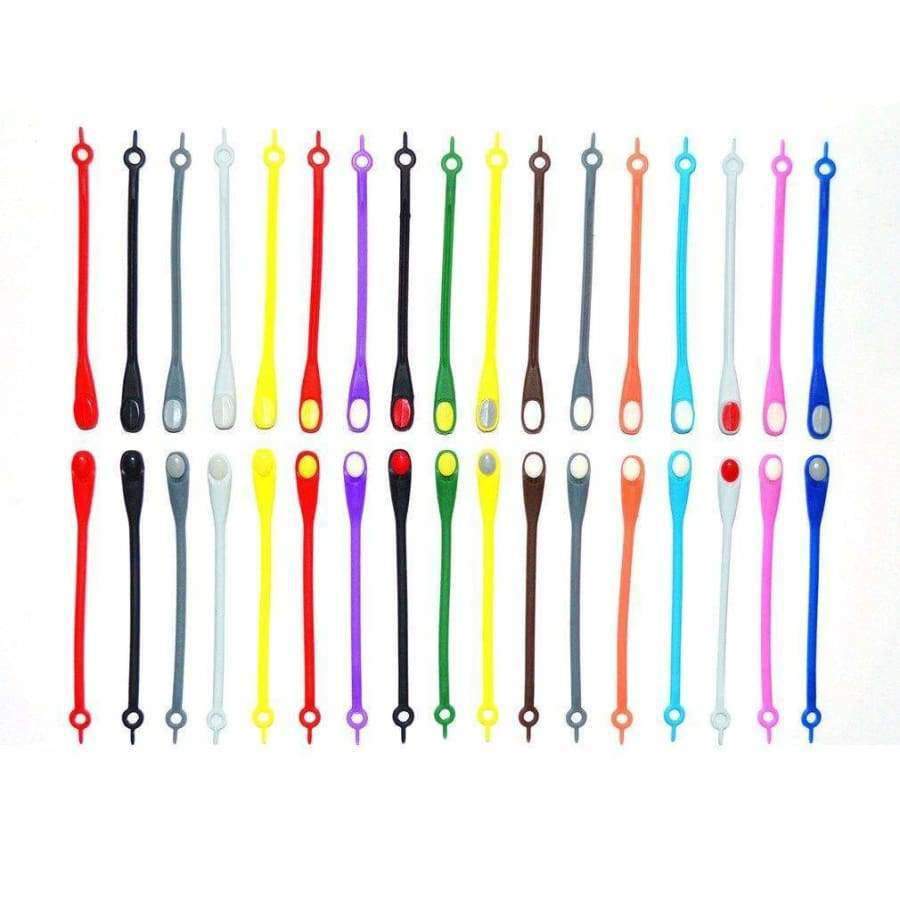 Planet Gates 12pcs Fashion Silicone Shoelaces Elastic Shoe Laces For Sneakers Adults Unisex Sports Shoe Running No Tie Shoes Accessories