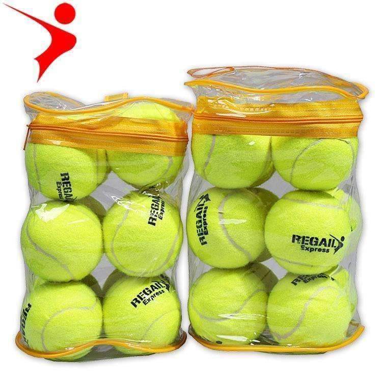 Planet Gates 12pcs/Lot High Quality Elasticity Tennis Ball for Training Sport Rubber Woolen Tennis Balls for tennis practice with free Bag