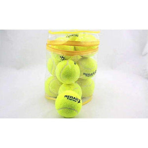Planet Gates 12pcs/Lot High Quality Elasticity Tennis Ball for Training Sport Rubber Woolen Tennis Balls for tennis practice with free Bag