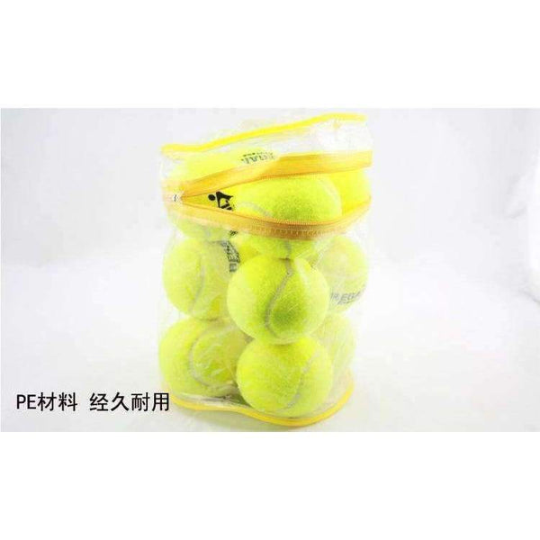 Planet Gates 12pcs/Lot High Quality Elasticity Tennis Ball for Training Sport Rubber Woolen Tennis Balls for tennis practice with free Bag