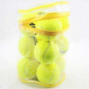 Planet Gates 12pcs/Lot High Quality Elasticity Tennis Ball for Training Sport Rubber Woolen Tennis Balls for tennis practice with free Bag
