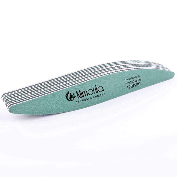 Planet Gates 12Pcs/lot Nails Art Tools Nail File Buffer Sanding Washable Sandpaper Fake Nails Art Manicure Nail Files Care Tool Green Leaf