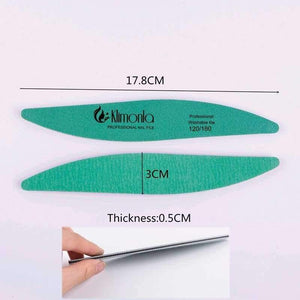 Planet Gates 12Pcs/lot Nails Art Tools Nail File Buffer Sanding Washable Sandpaper Fake Nails Art Manicure Nail Files Care Tool Green Leaf