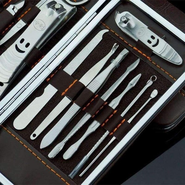 Planet Gates 12pcs Manicure Set and kit Pedicure Scissor Tweezer Knife Ear pick Utility Nail Clipper Kit, Stainless steel Nail Care Tool Sets