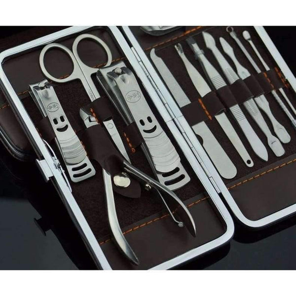 Planet Gates 12pcs Manicure Set and kit Pedicure Scissor Tweezer Knife Ear pick Utility Nail Clipper Kit, Stainless steel Nail Care Tool Sets