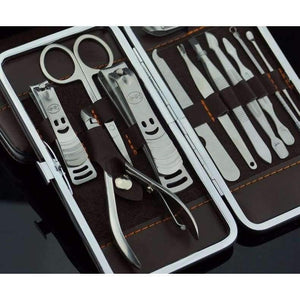 Planet Gates 12pcs Manicure Set and kit Pedicure Scissor Tweezer Knife Ear pick Utility Nail Clipper Kit, Stainless steel Nail Care Tool Sets