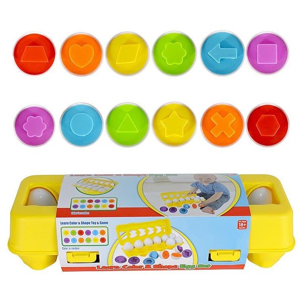 Planet Gates 12PCS Montessori Learning Education Math Toys Kids Match Smart Eggs Screws 3D Puzzle Game For Children Educational Toys