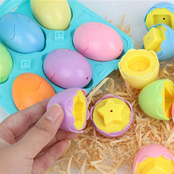 Planet Gates 12PCS Montessori Learning Education Math Toys Kids Match Smart Eggs Screws 3D Puzzle Game For Children Educational Toys