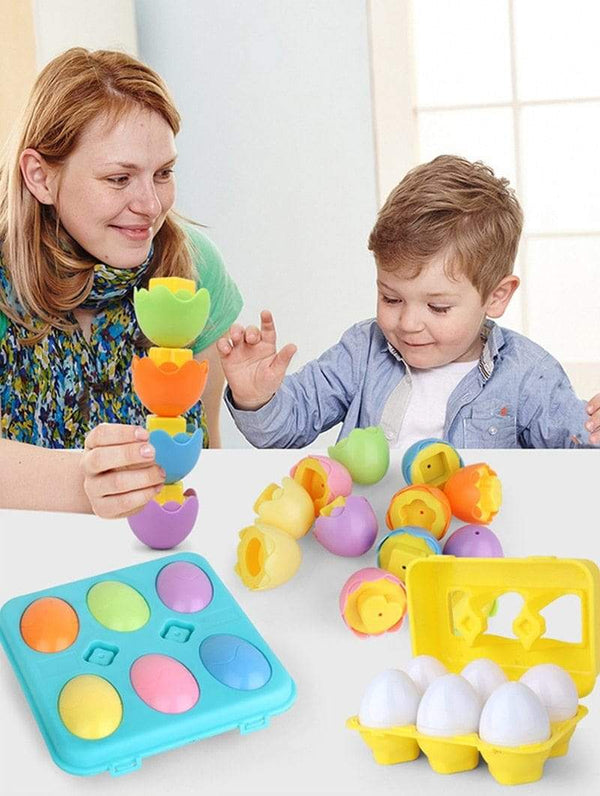 Planet Gates 12PCS Montessori Learning Education Math Toys Kids Match Smart Eggs Screws 3D Puzzle Game For Children Educational Toys
