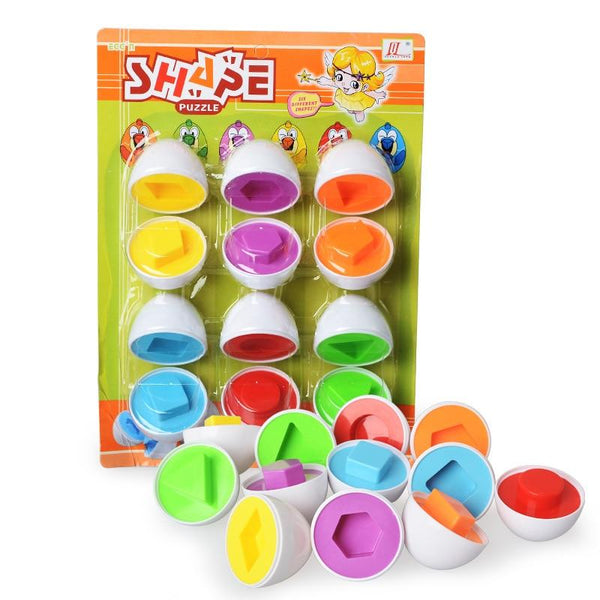Planet Gates 12PCS Montessori Learning Education Math Toys Kids Match Smart Eggs Screws 3D Puzzle Game For Children Educational Toys