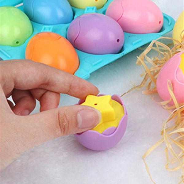 Planet Gates 12PCS Montessori Learning Education Math Toys Kids Match Smart Eggs Screws 3D Puzzle Game For Children Educational Toys