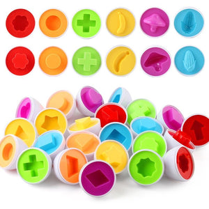 Planet Gates 12PCS Montessori Learning Education Math Toys Kids Match Smart Eggs Screws 3D Puzzle Game For Children Educational Toys