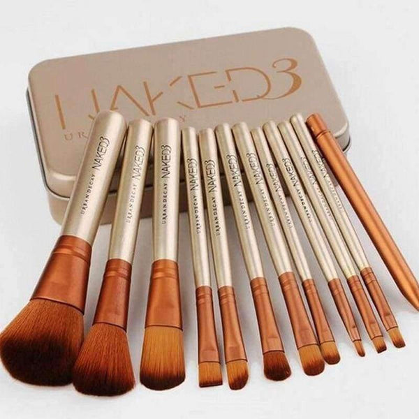 Planet Gates 12Pcs Nake  Brushes Cosmetics tools NK3 Rose Gold Face Eyeshadow Eyeliner Lip Brush Set Tool Pinceis Maquiage Make Up