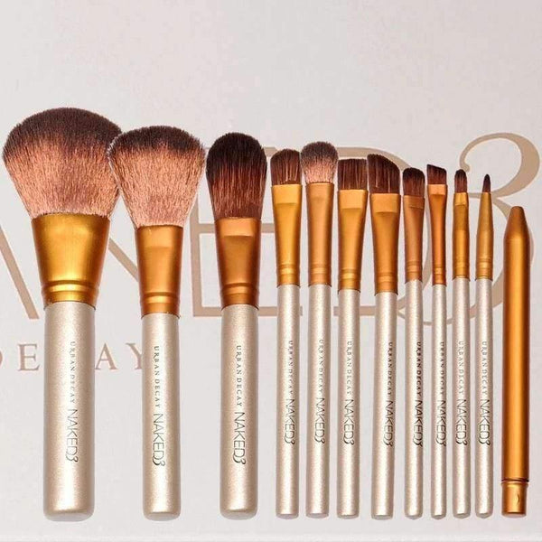 Planet Gates 12Pcs Nake  Brushes Cosmetics tools NK3 Rose Gold Face Eyeshadow Eyeliner Lip Brush Set Tool Pinceis Maquiage Make Up