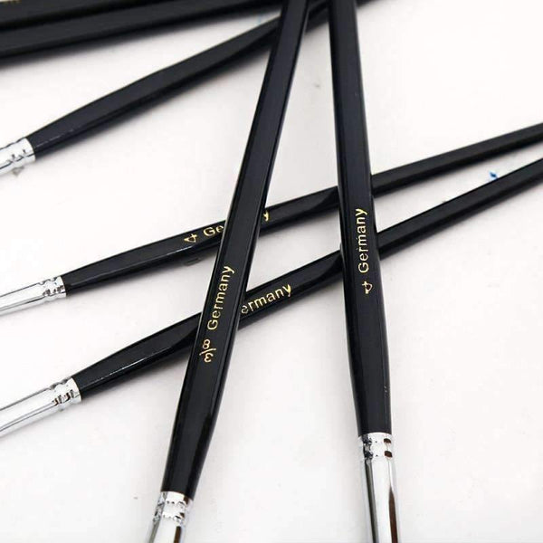 Planet Gates 12Pcs Paint Brushes Set Nylon Hair Painting Brush Variety Style Short Rod Oil Acrylic Brush Watercolor Pen Art Supplies