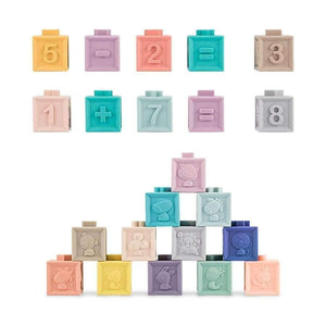 Planet Gates 12pcs/set Baby Grasp Toy Building Blocks 3D Touch Hand Soft Balls Baby Massage Rubber Teethers Squeeze Toy Bath Ball Toys