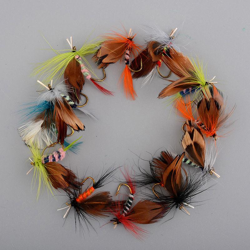 Planet Gates 12Pcs/Set Insects Flies Fly Fishing Lures Bait High Carbon Steel Hook Fish Tackle With Super Sharpened Crank Hook Perfect Decoy