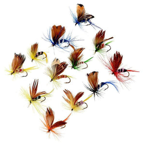 Planet Gates 12Pcs/Set Insects Flies Fly Fishing Lures Bait High Carbon Steel Hook Fish Tackle With Super Sharpened Crank Hook Perfect Decoy